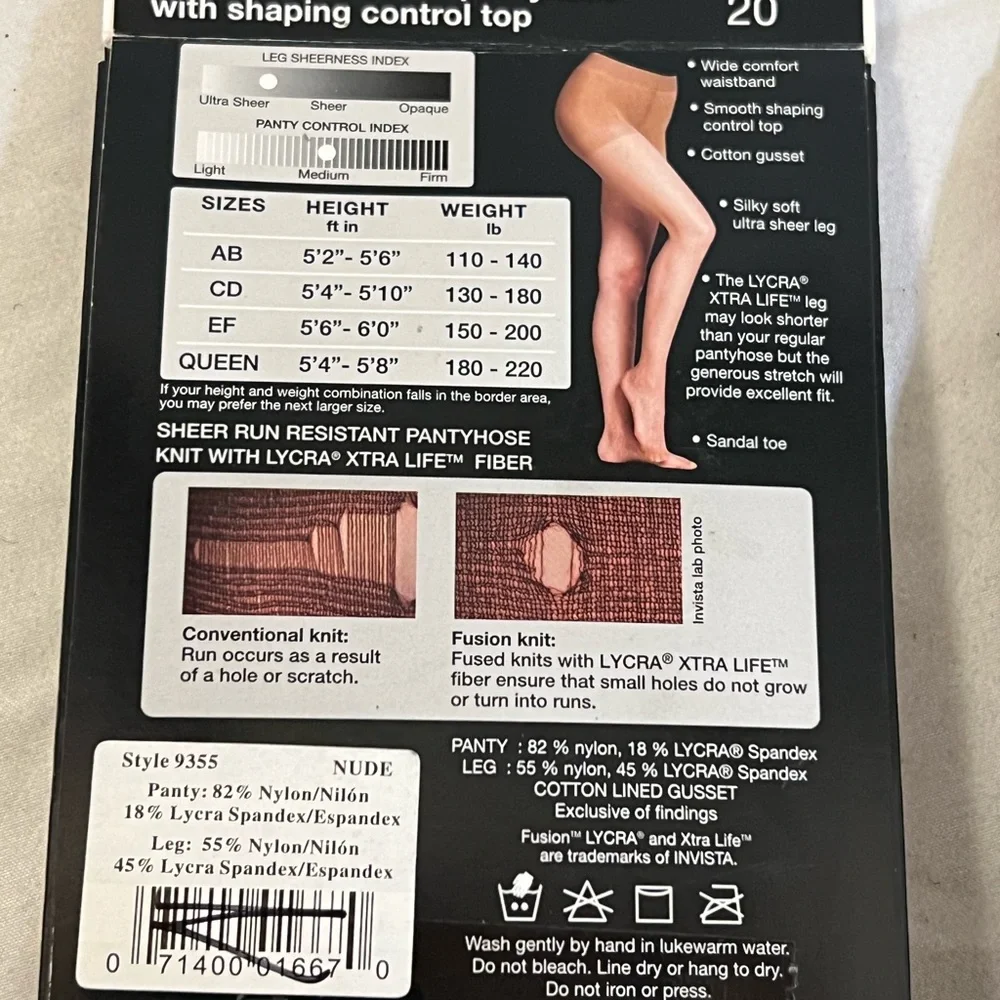 Lot of 4 NEW Peds CD Nude 3 Regular Control Top Silky Run Resistant 1 Thigh High